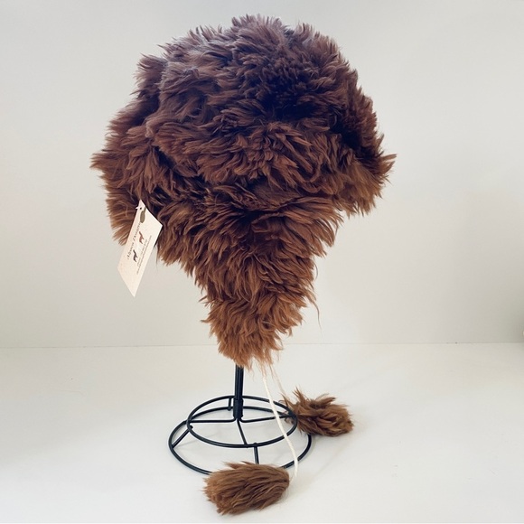 NEW 100% Alpaca brown trapper hat main image 8